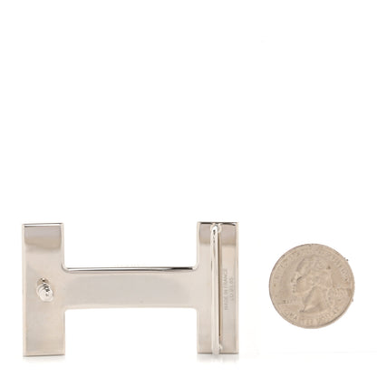 Hermes Brushed Palladium 32mm Quizz H Belt Buckle 2 of 4