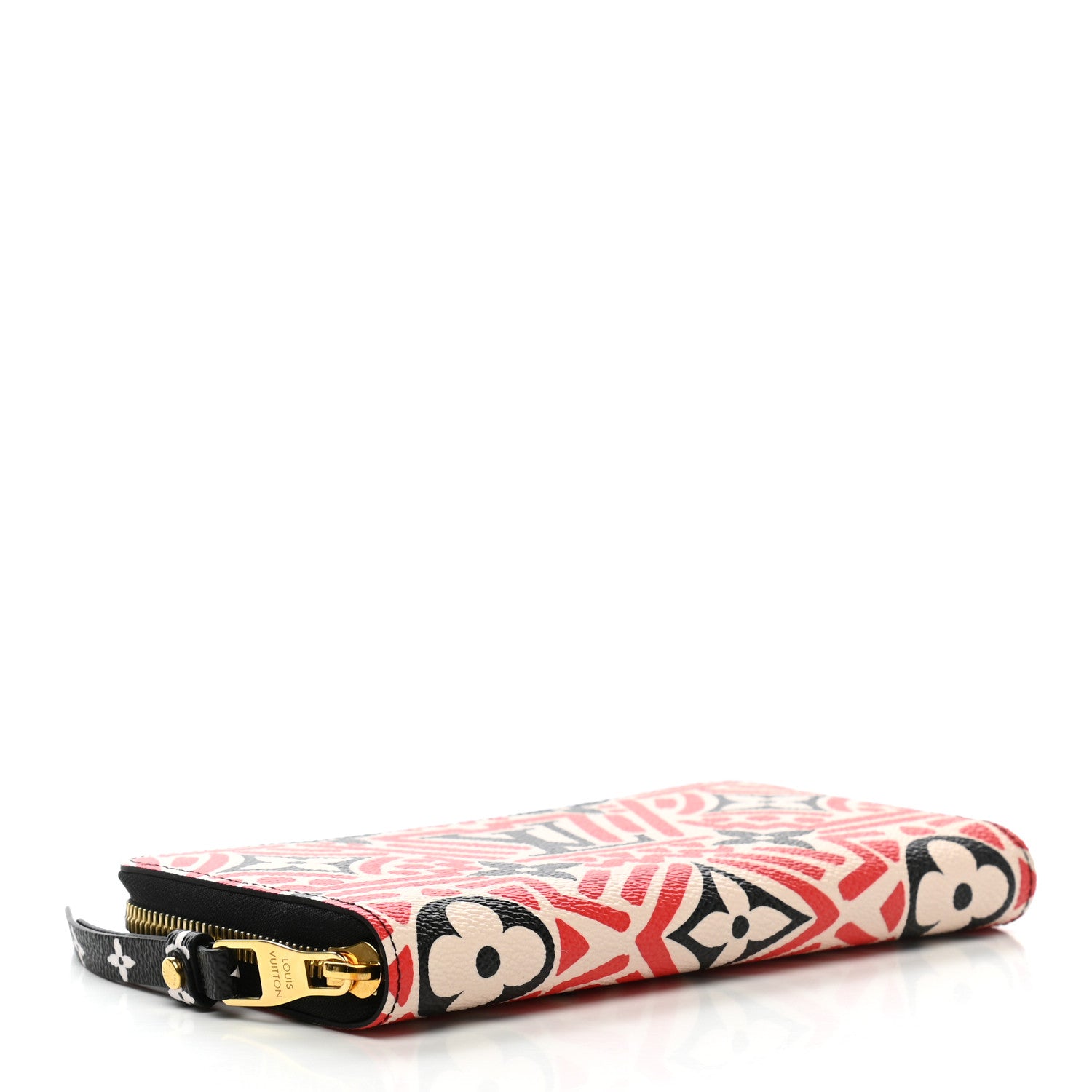 Louis Vuitton Monogram Giant Crafty Zippy Wallet Creme Rouge Black 4 of 8