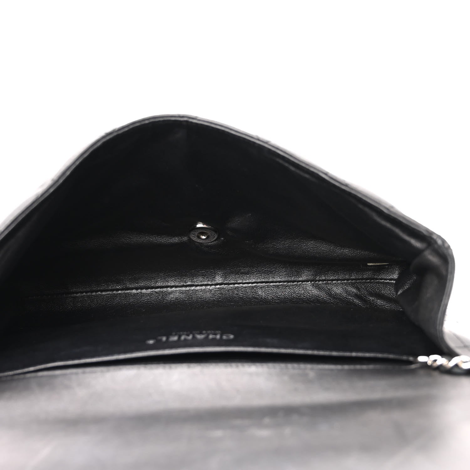 Chanel Lambskin Quilted Clutch With Chain Flap Black 4 of 10
