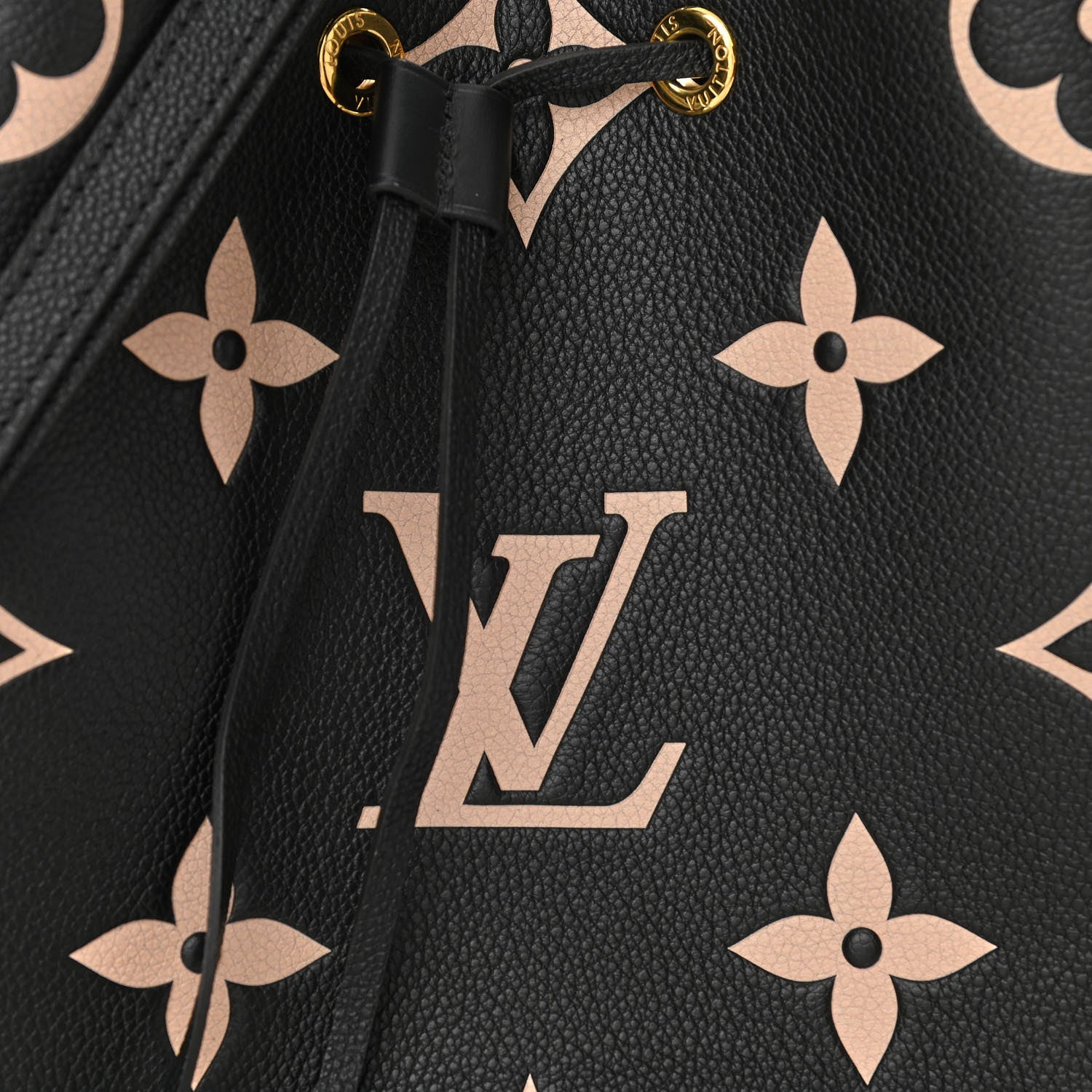 Louis Vuitton Empreinte Monogram Giant Neonoe MM Black Beige 9 of 11