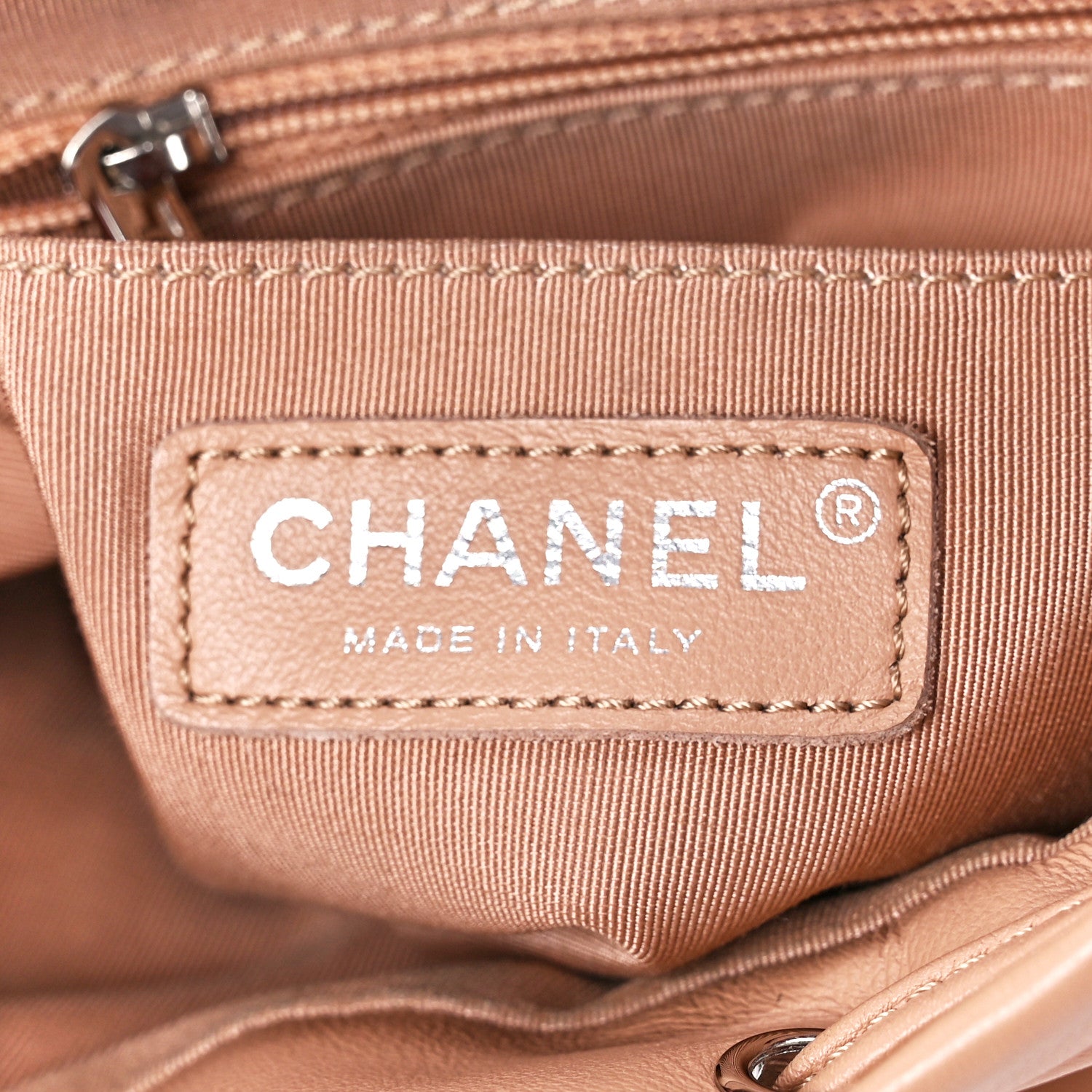 Chanel Calfskin Chevron Quilted Small Urban Spirit Backpack Beige 6 of 12