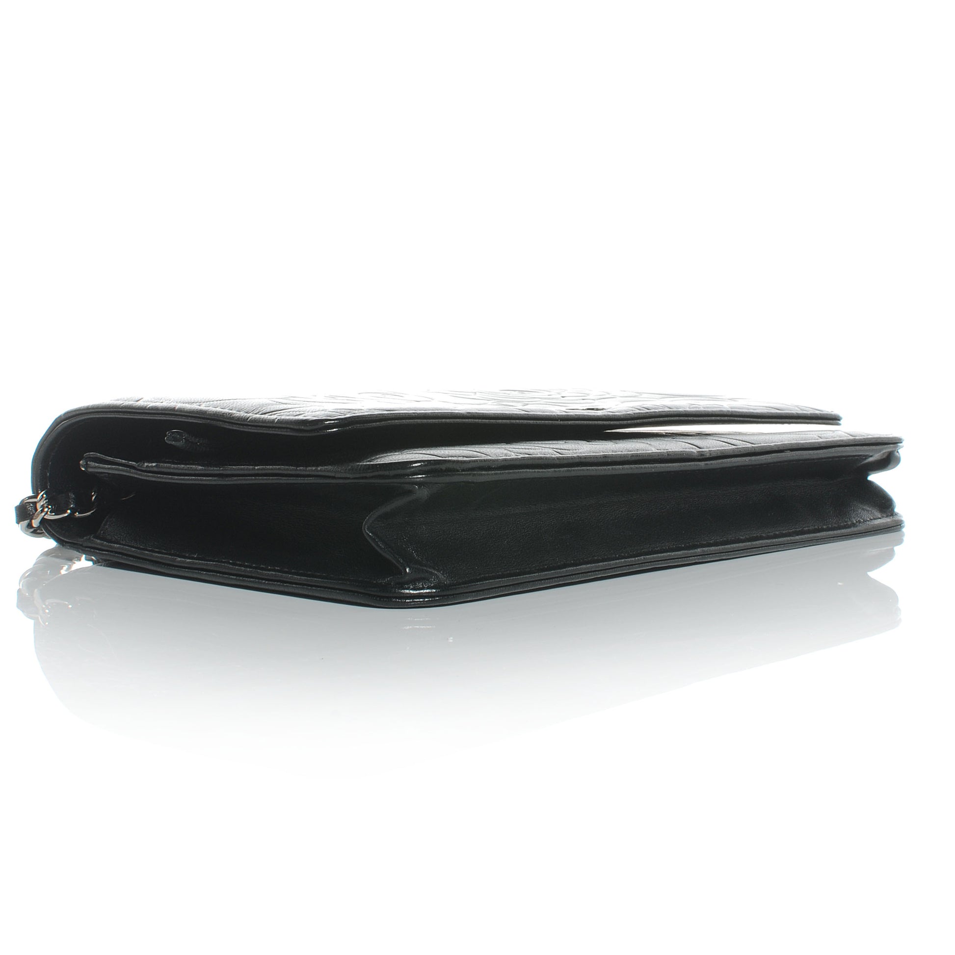 Chanel Lambskin Camelia Wallet on Chain Black 4 of 9