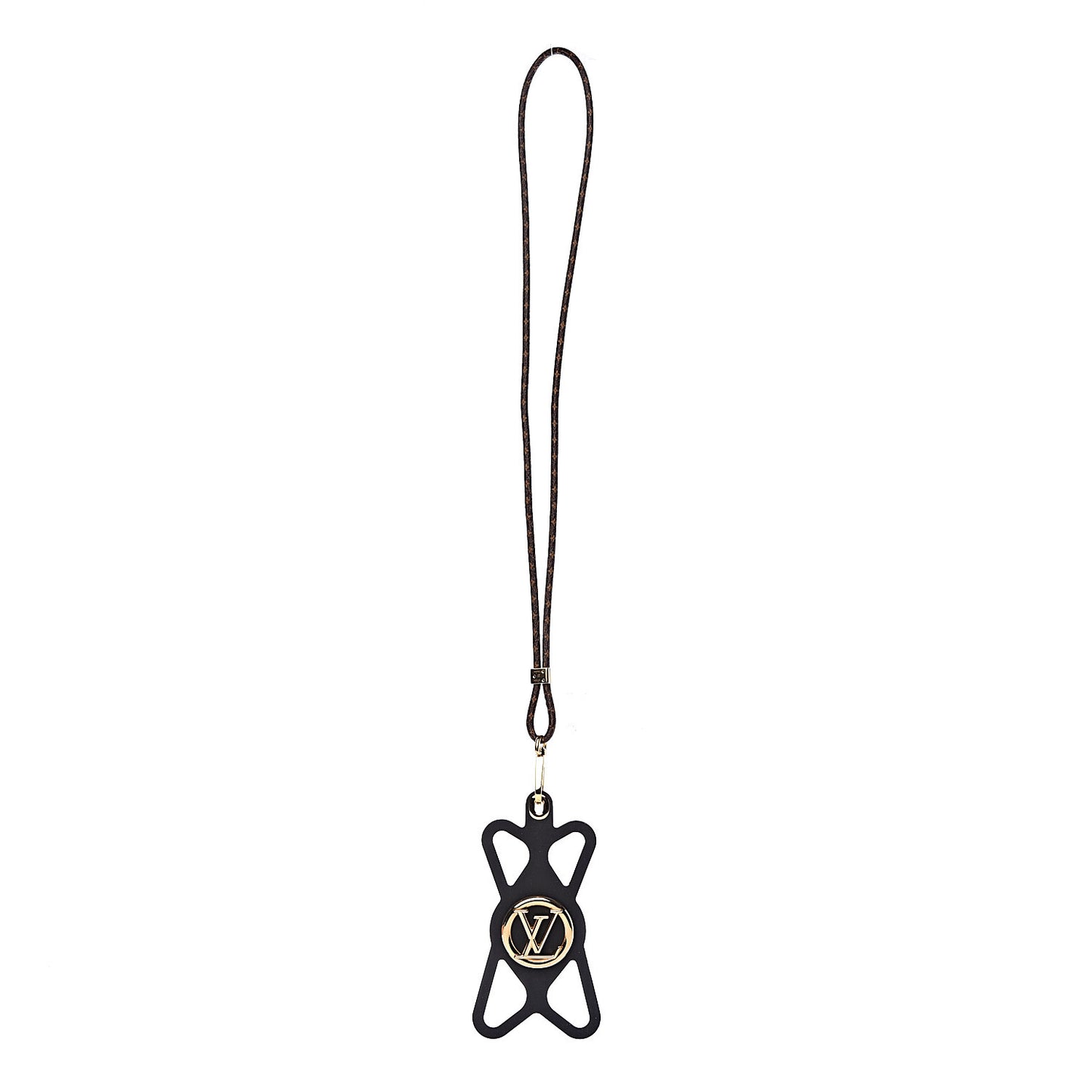 Monogram Silicone Louise Phone Holder Black
