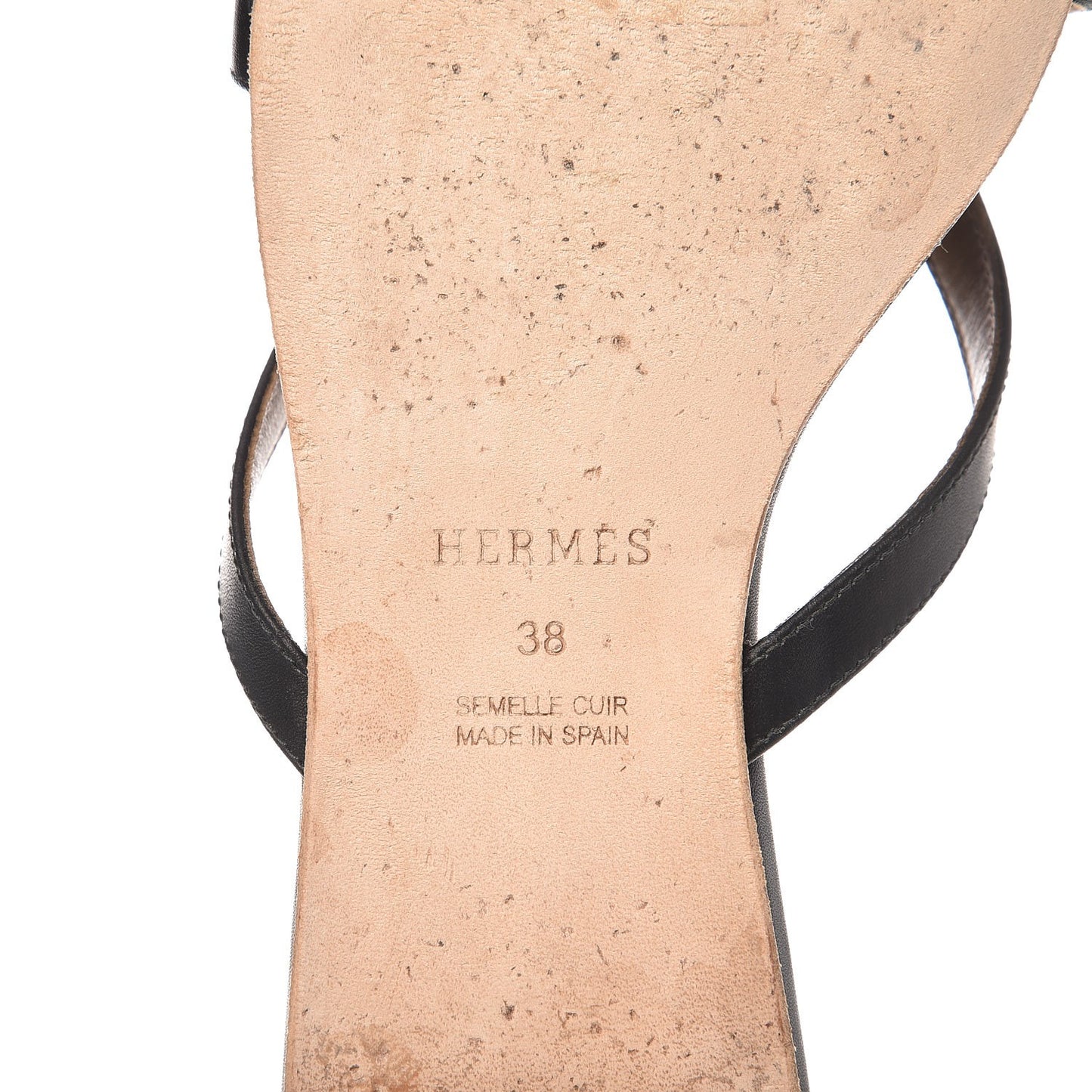 Nappa Calfskin Corfou Sandals 38 Black