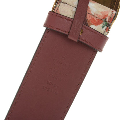 Gucci GG Plus Monogram Blooms Plaque Belt 80 32 Beige Multicolor Dry Rose 6 of 6