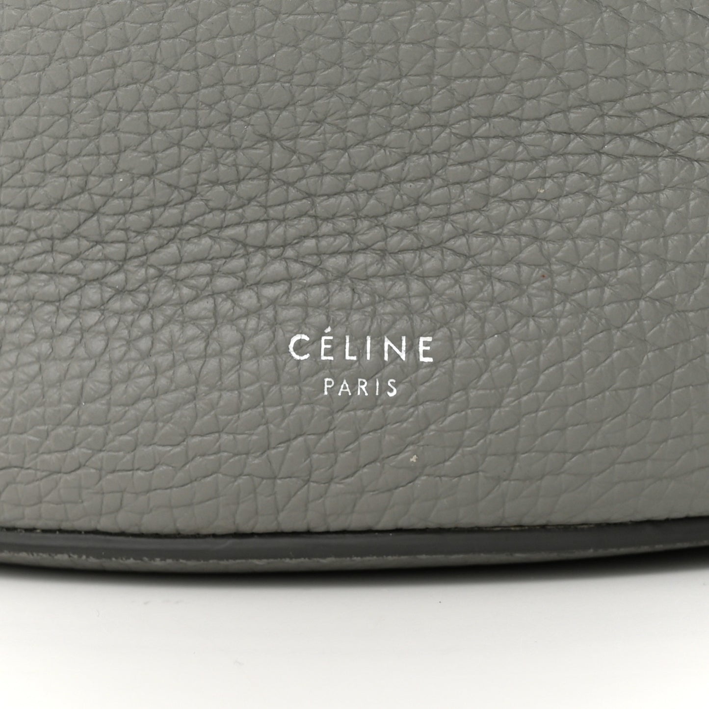 Supple Grained Calfskin Big Bag Bucket Grey