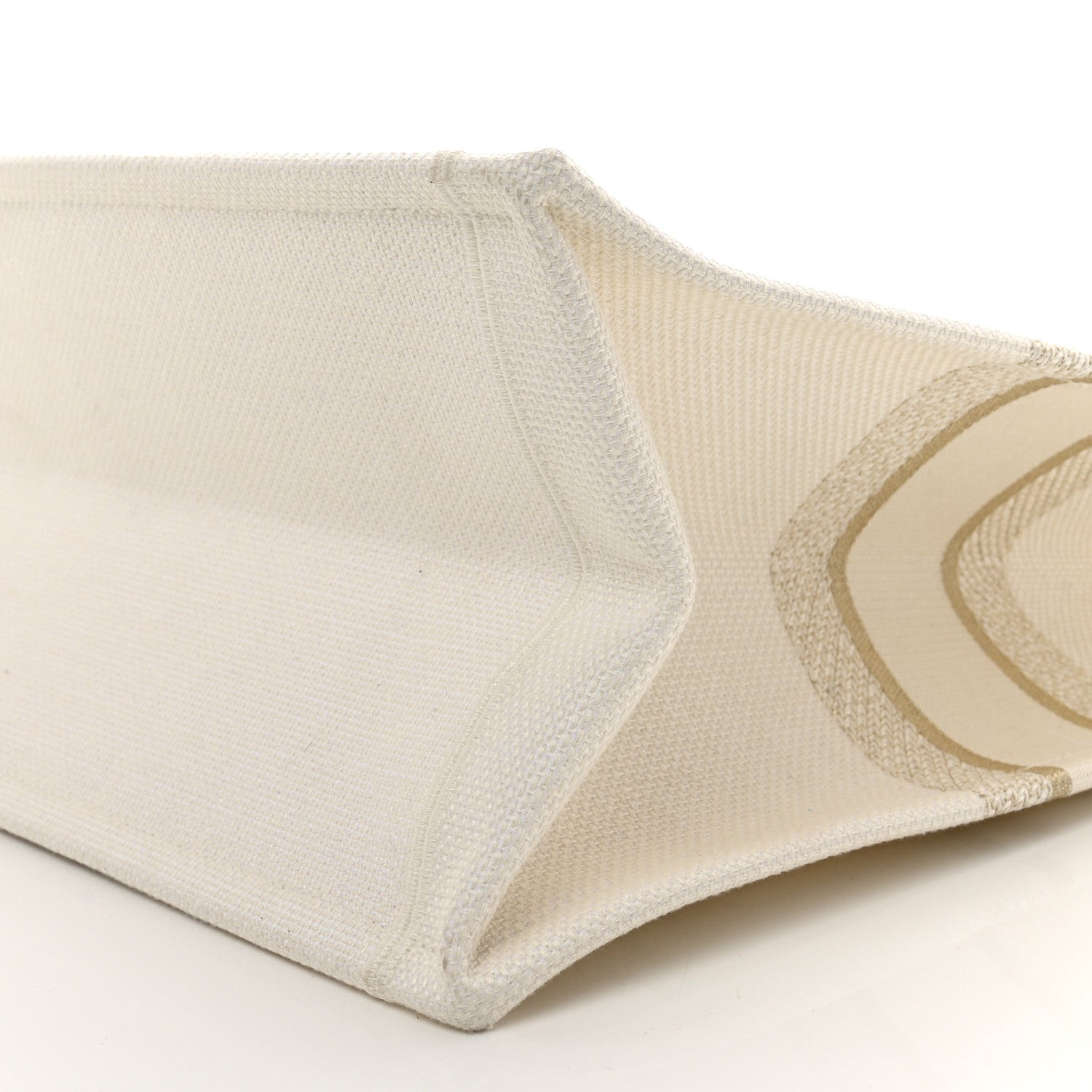 Christian Dior Canvas Embroidered Large Around The World Book Tote Gold 10 of 11