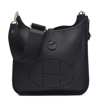 Hermes Taurillon Clemence Evelyne III PM Black 1 of 10