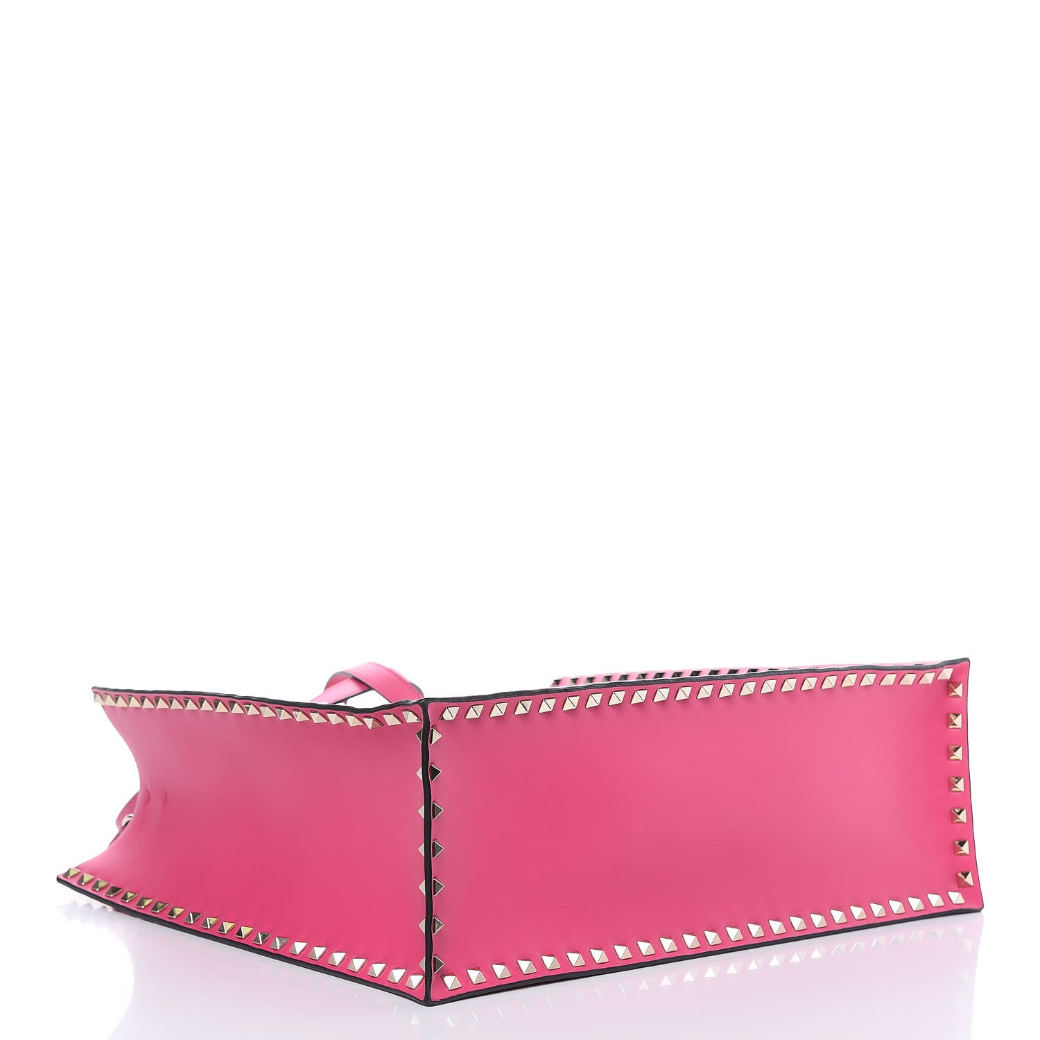 Valentino Garavani Calfskin Rockstud Vertical Tote Peony 4 of 8