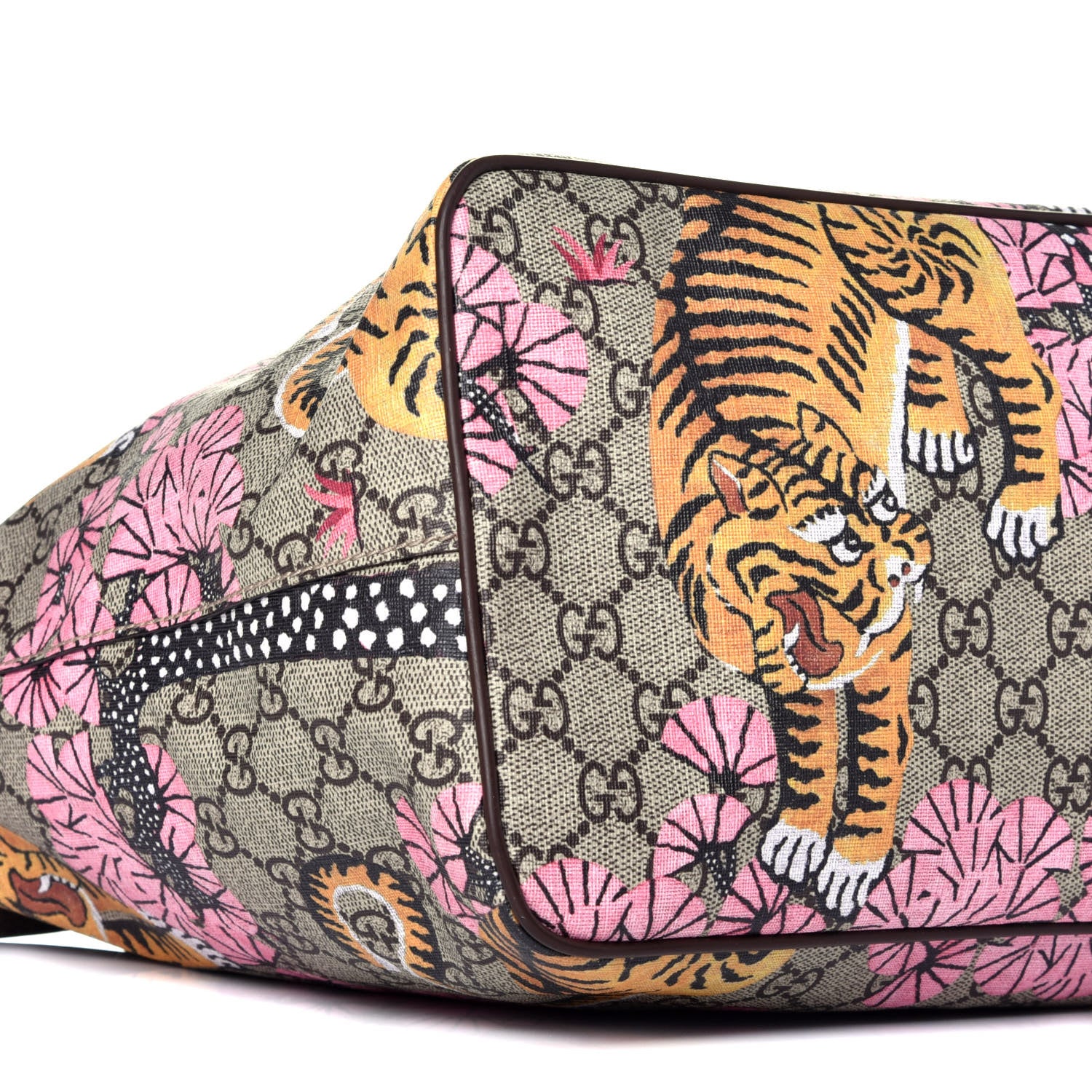 Gucci Soft GG Supreme Monogram Bengal Medium Crossbody Tote Beige Pink 8 of 12
