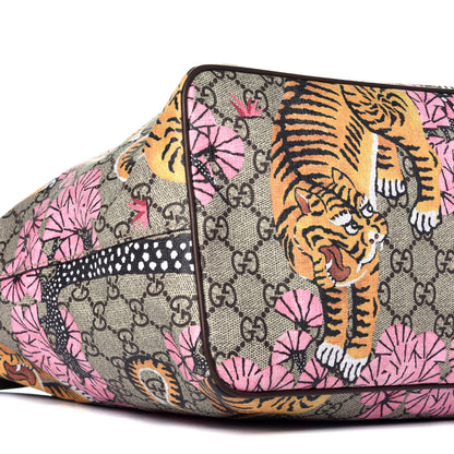 Gucci Soft GG Supreme Monogram Bengal Medium Crossbody Tote Beige Pink 8 of 12