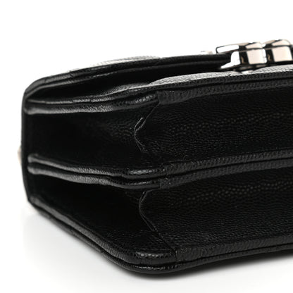 Chanel Caviar Quilted Pick Me Up Clutch With Chain Black 10 of 12