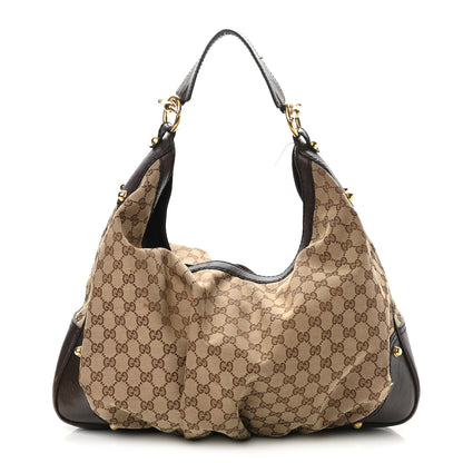 Gucci Monogram Large Jockey Hobo Dark Brown 1 of 19