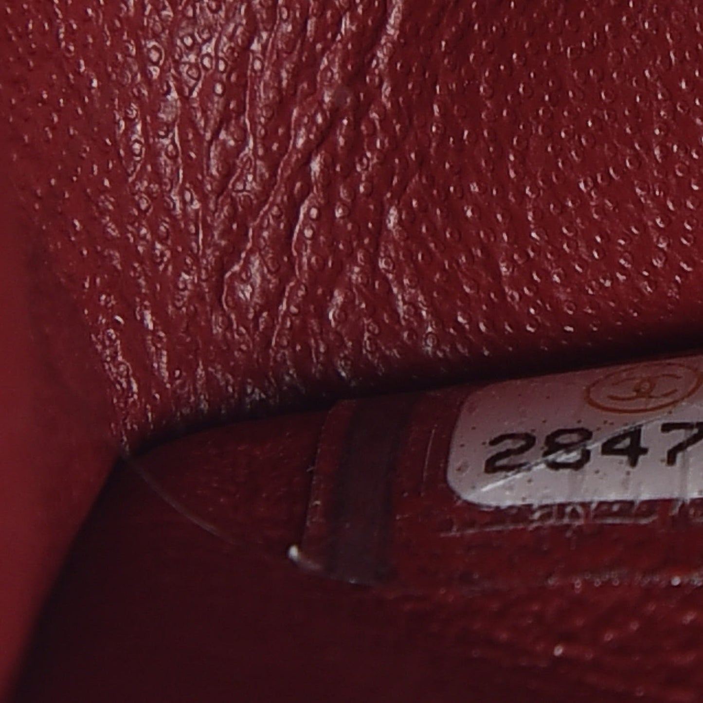 Iridescent Caviar Quilted Medium Double Flap Burgundy