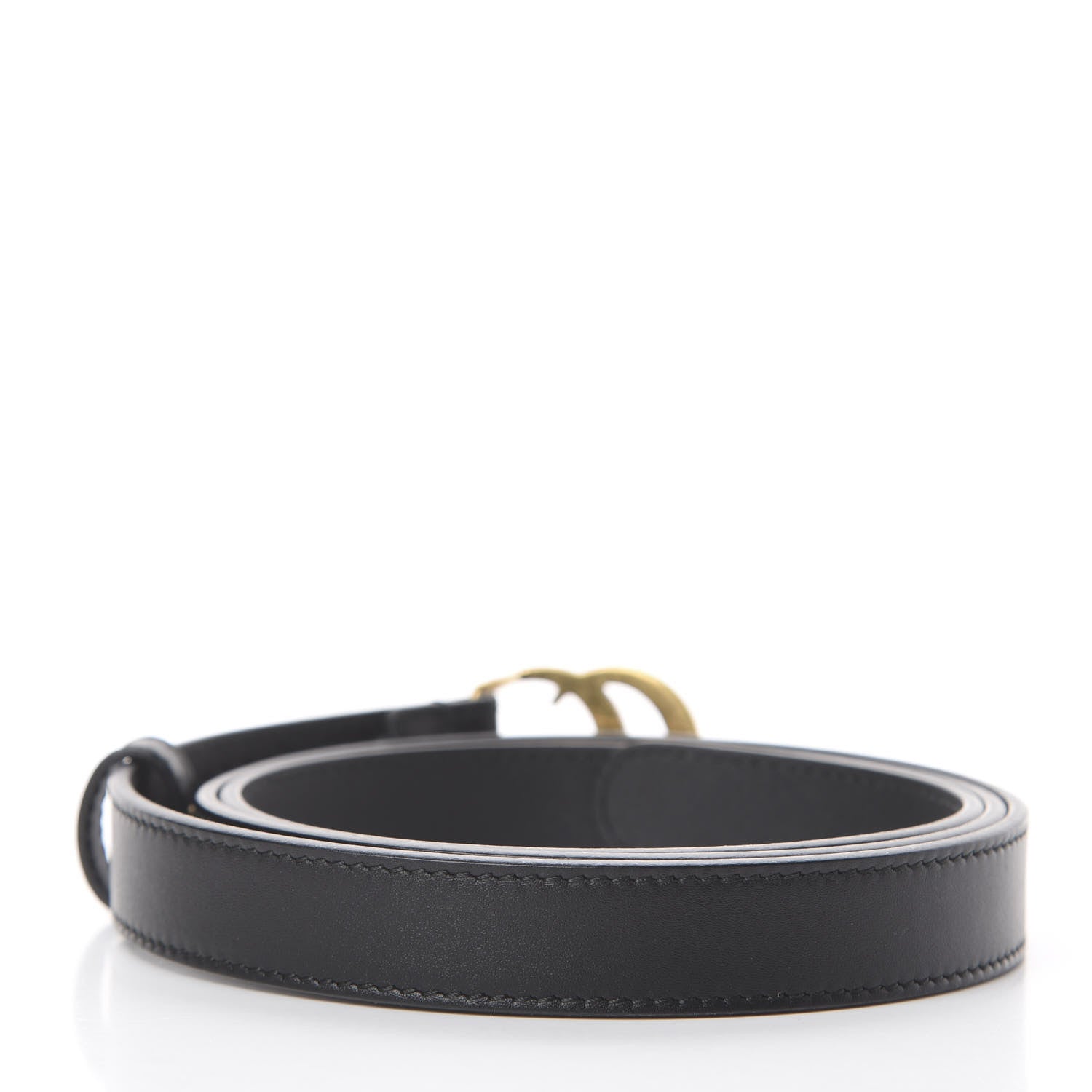 Gucci Calfskin Double G 20mm Belt 95 38 Black 2 of 5