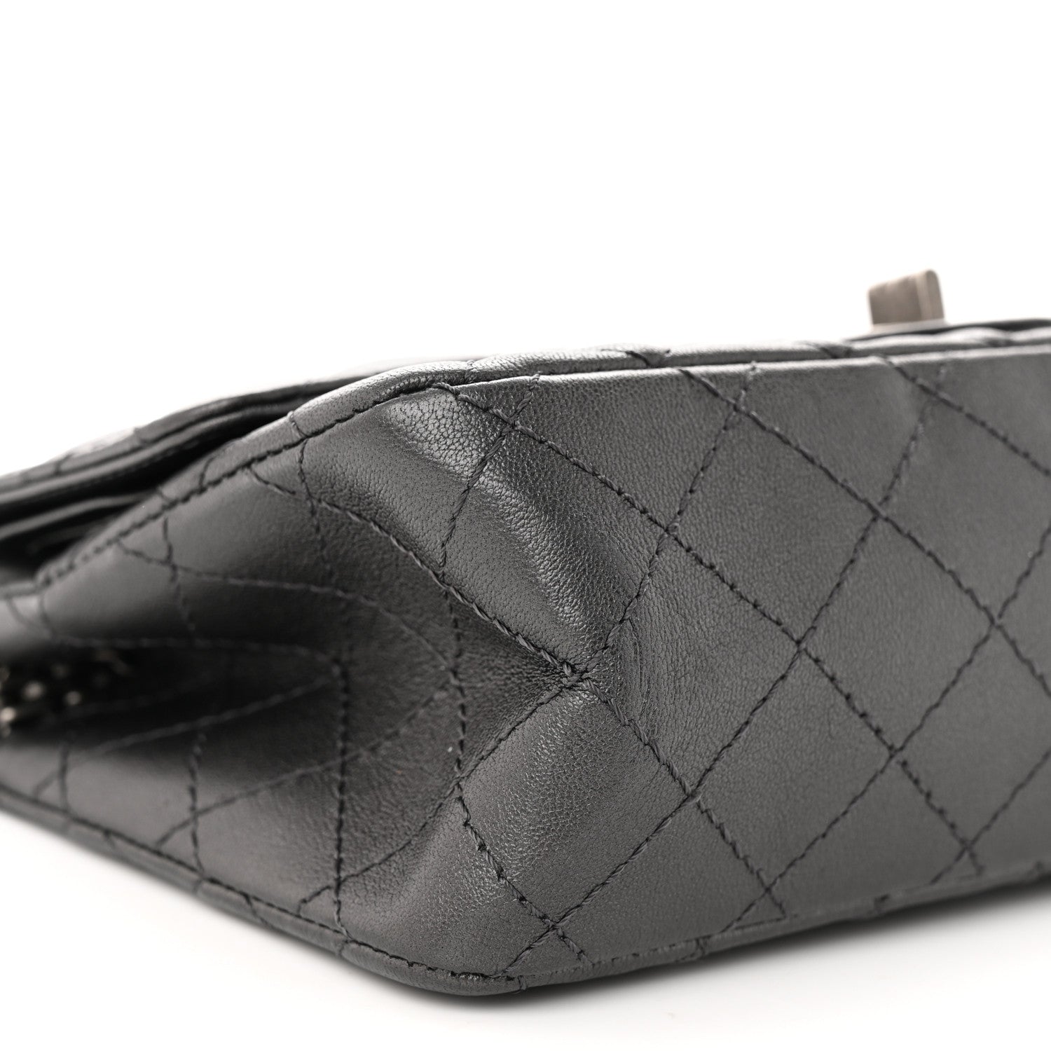 Chanel Metallic Sheepskin Quilted 2.55 Reissue 225 Flap Charcoal 9 of 10