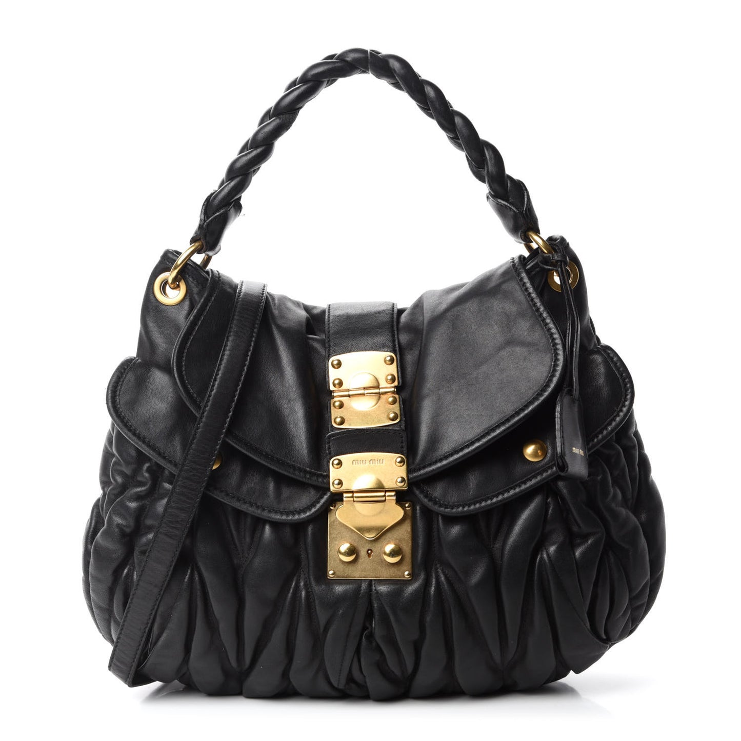 Nappa Matelasse Coffer Hobo Black