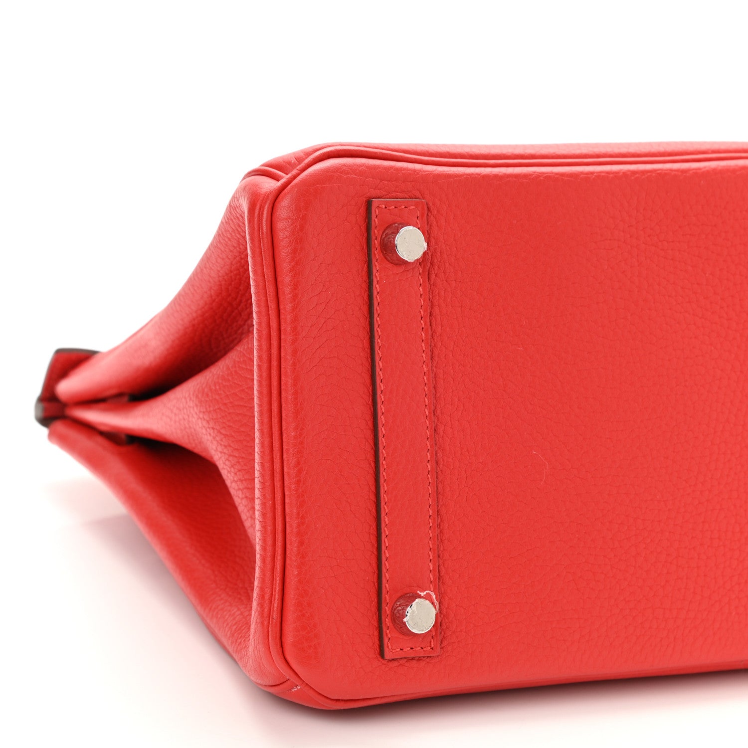 Hermes Taurillon Clemence Birkin 30 Rouge Tomate 8 of 12