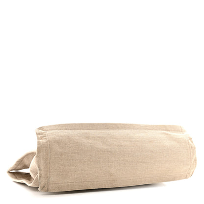 Saint Laurent Linen Calfskin Rive Gauche Tote Optic White 4 of 16
