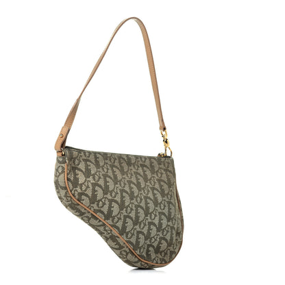 Christian Dior Monogram Mini Saddle Pochette Green 3 of 11