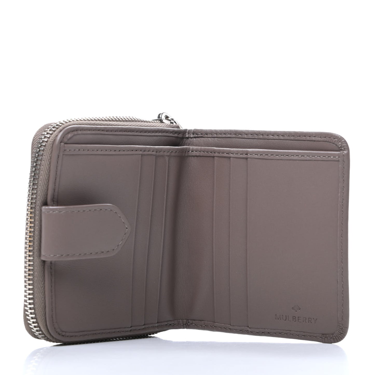 Nappa Small Blossom Zip Around Wallet Taupe