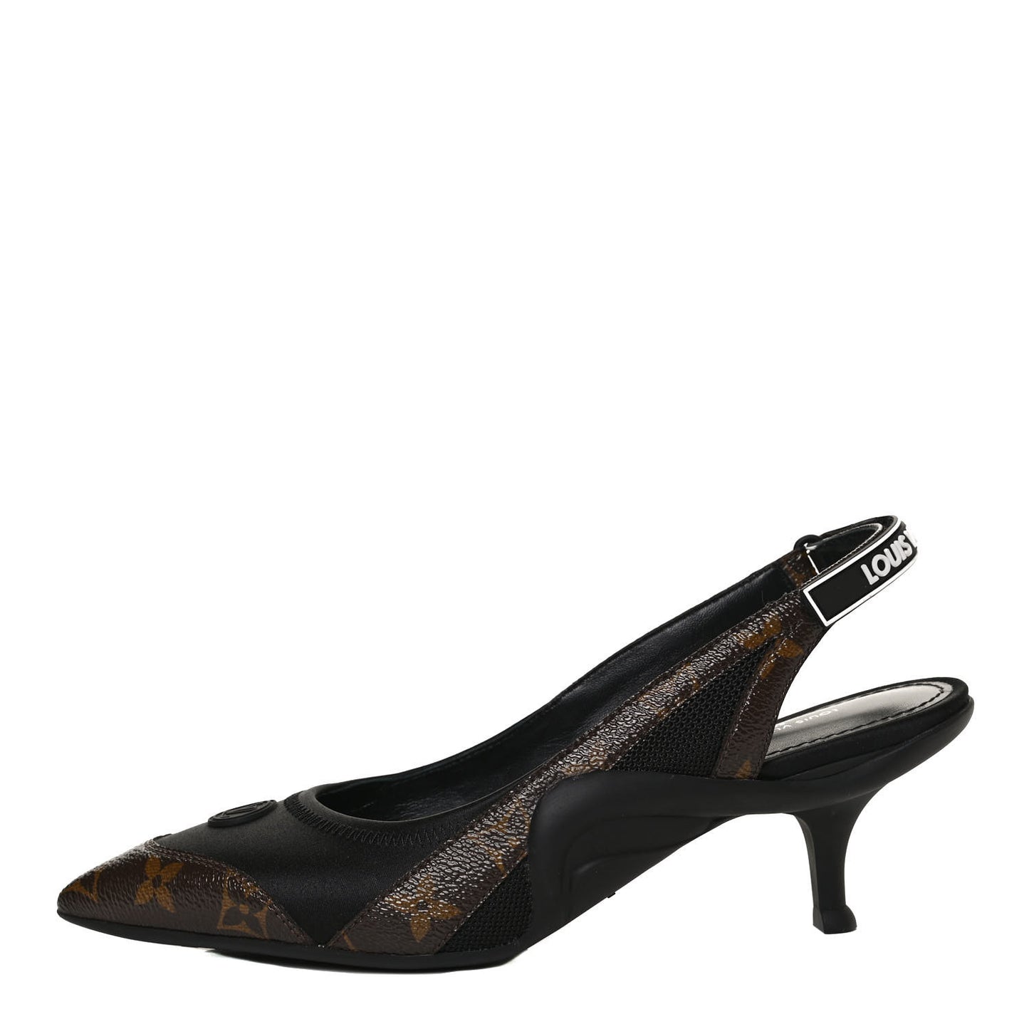 Patent Monogram Archlight Slingback Pumps 37 Black