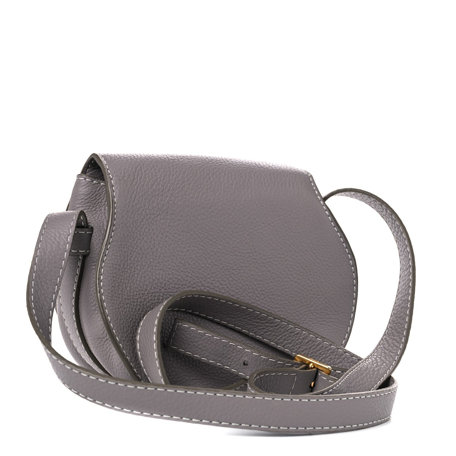 Chloe Calfskin Mini Marcie Round Crossbody Bag Cashmere Grey 3 of 13