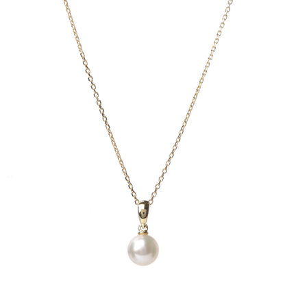 Mikimoto 18K Yellow Gold Akoya Pearl 6.5-7mm Drop Pendant Necklace 4 of 8