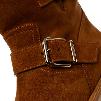 Jimmy Choo Suede Youth Biker Boots 37 Tan 9 of 12