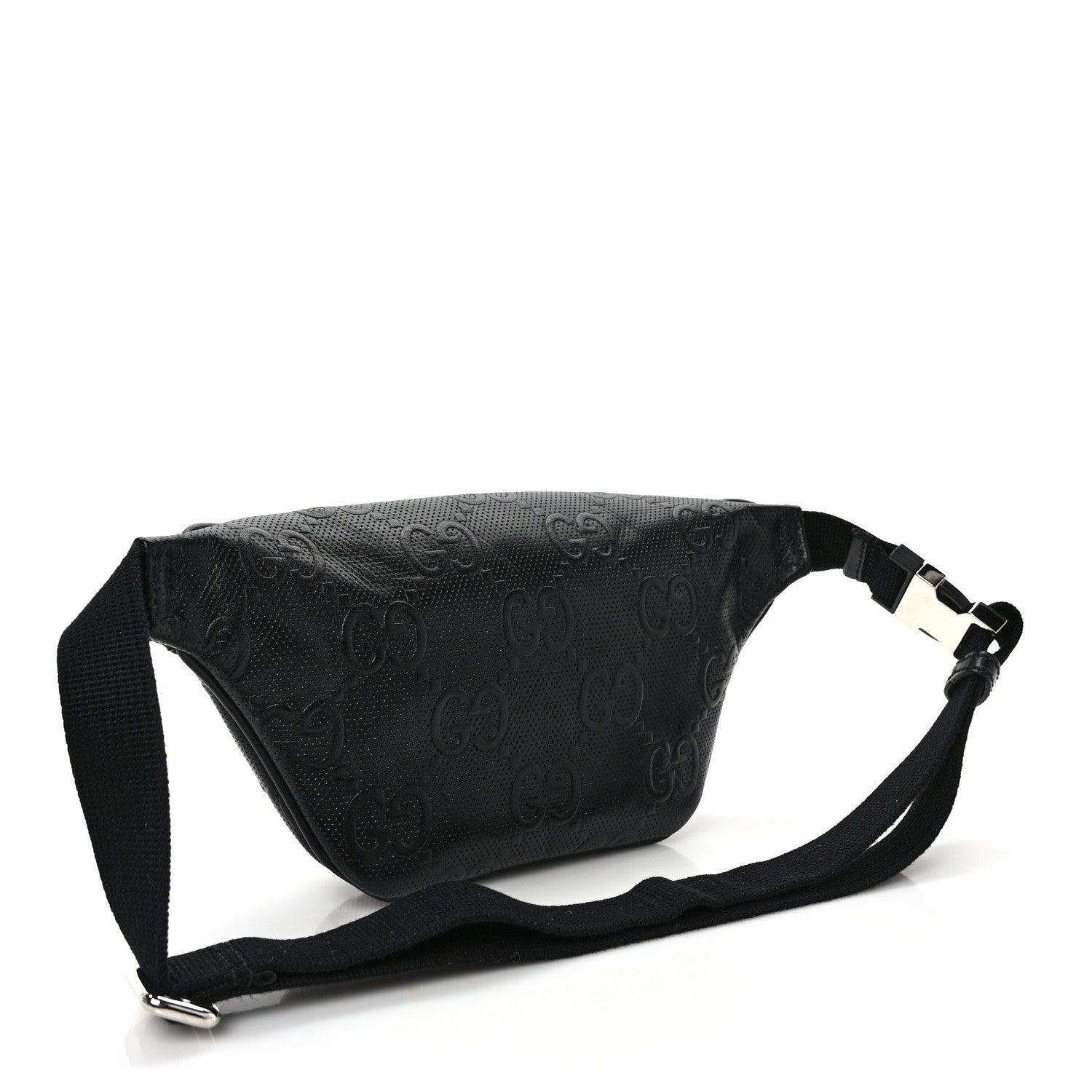 Gucci Calfskin GG Tennis Embossed Belt Bag Black 2 of 8