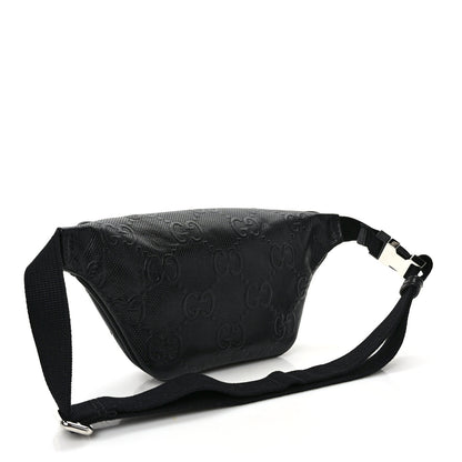 Gucci Calfskin GG Tennis Embossed Belt Bag Black 2 of 8