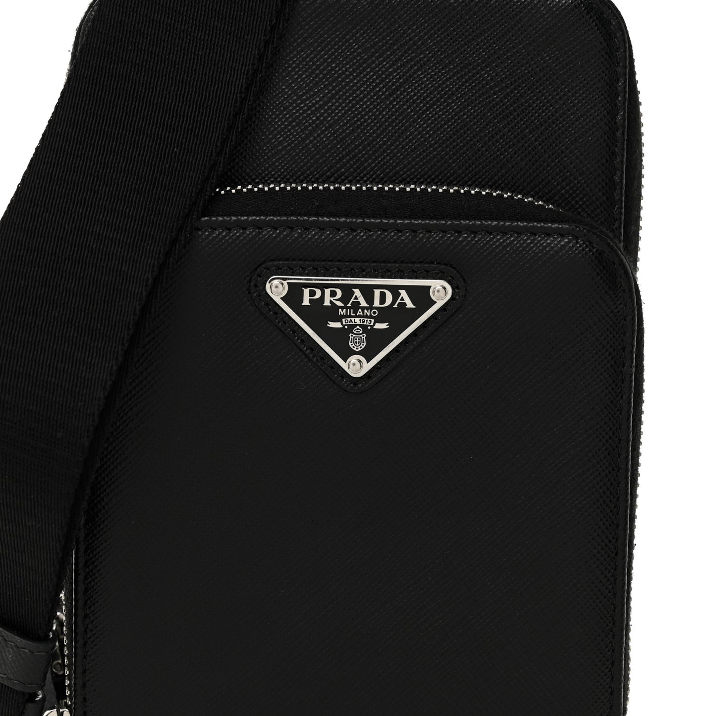 Saffiano Smartphone Case Crossbody Black