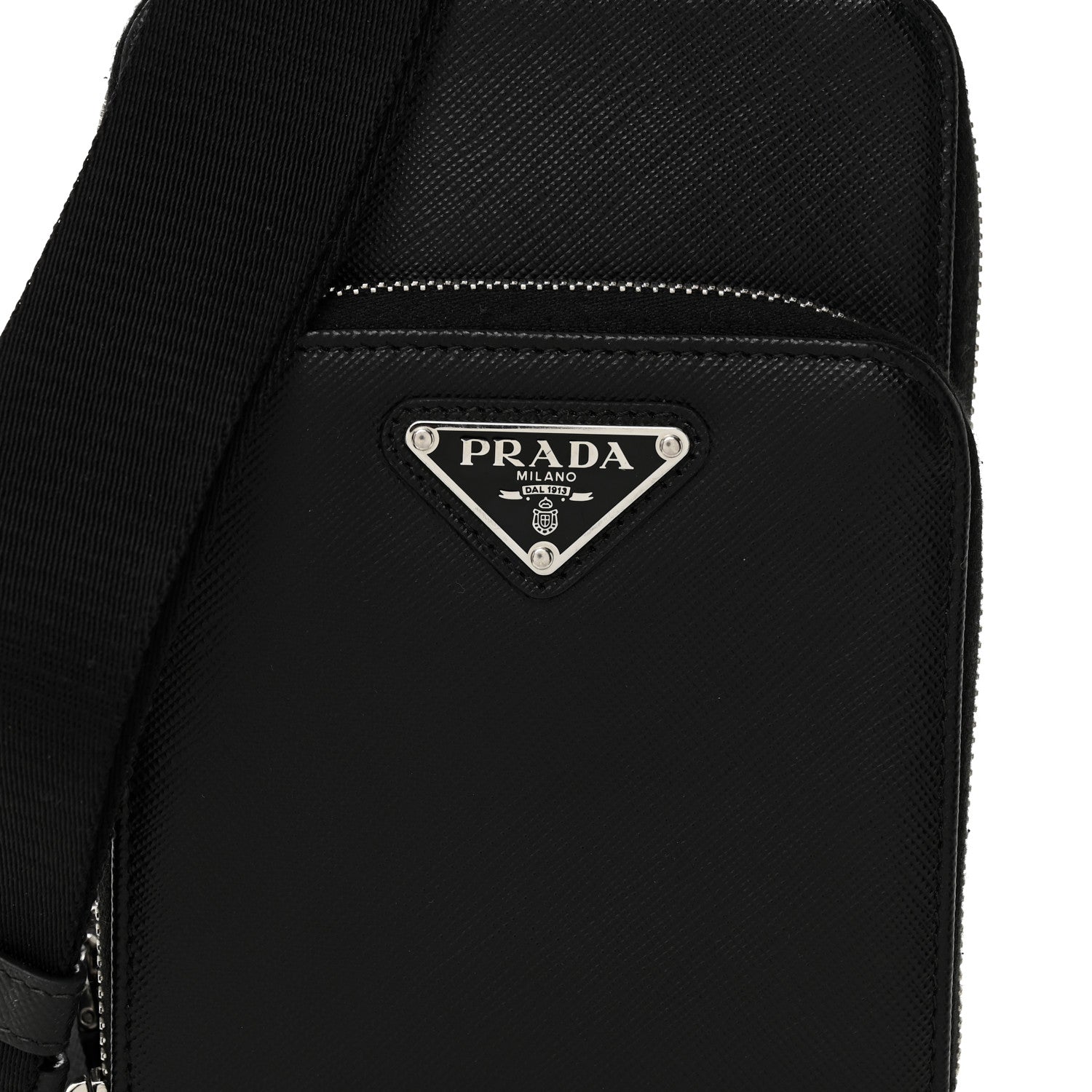 Prada Saffiano Smartphone Case Crossbody Black 8 of 12
