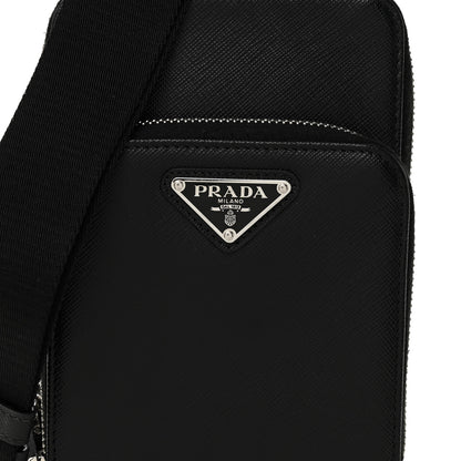Prada Saffiano Smartphone Case Crossbody Black 8 of 12