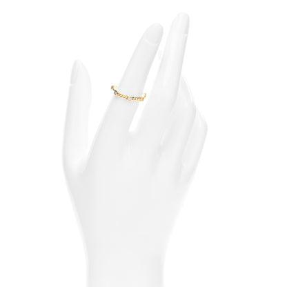 David Yurman 18K Yellow Gold Diamond Cable Collectibles Stack Ring 51 5.75 2 of 5