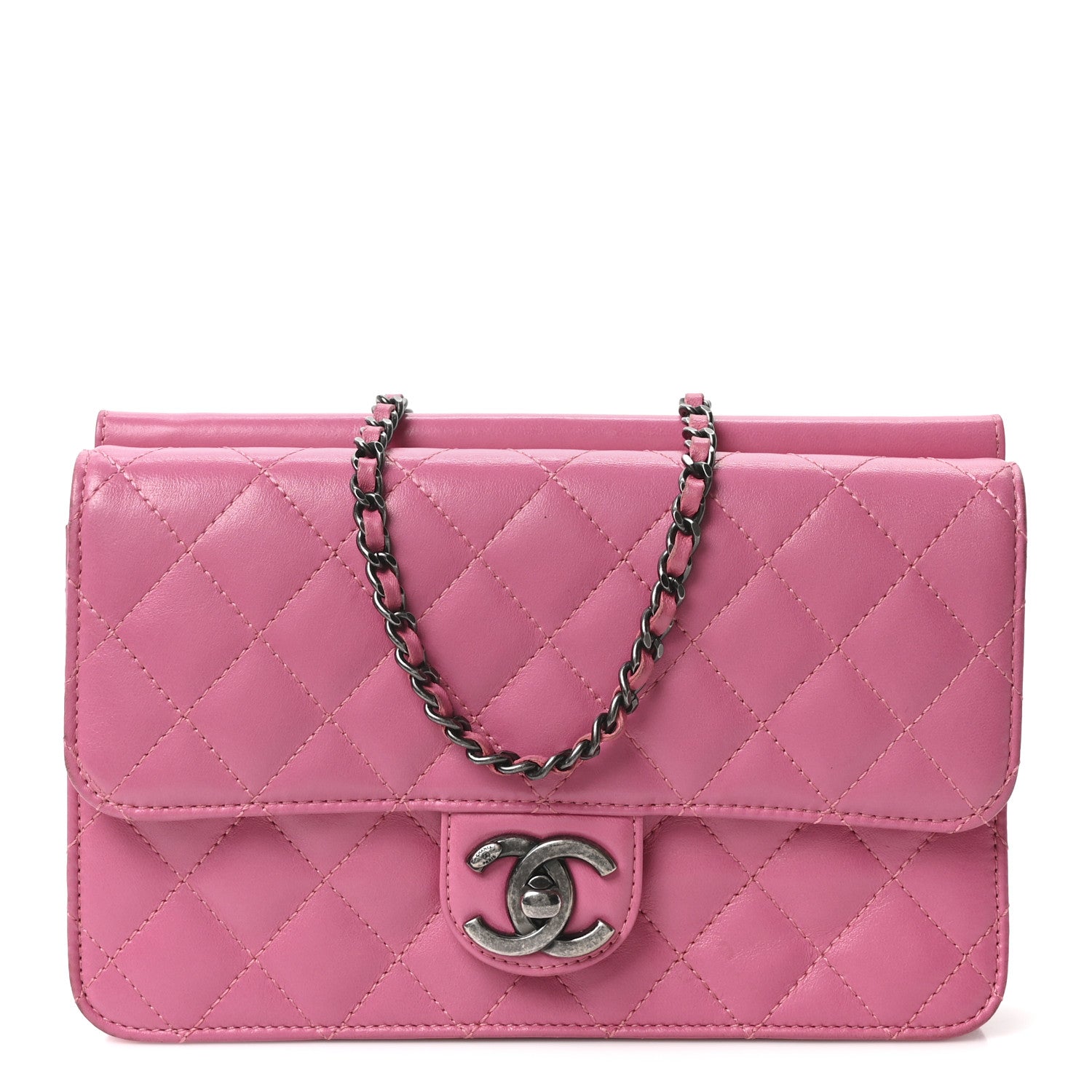 Chanel Lambskin Quilted Medium Crossing Times Flap Pink 1 of 11