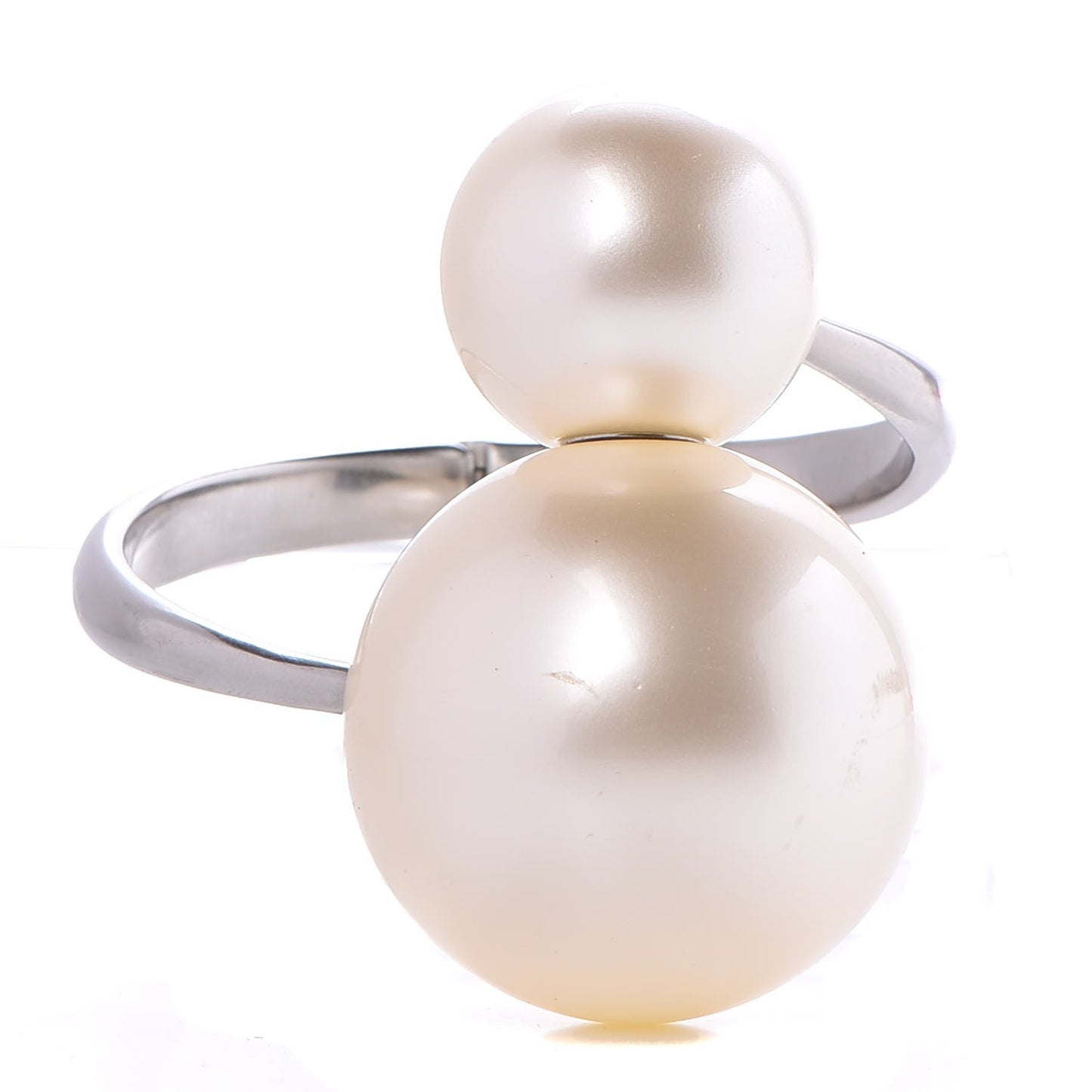 Double Pearl Cuff Silver