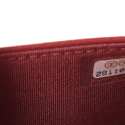 Chanel Caviar Quilted Boy Wallet On Chain WOC Red 8 of 12