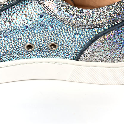 Christian Louboutin Metallic Strass Louis Junior Flat Sneakers 35 Silver AB 7 of 11