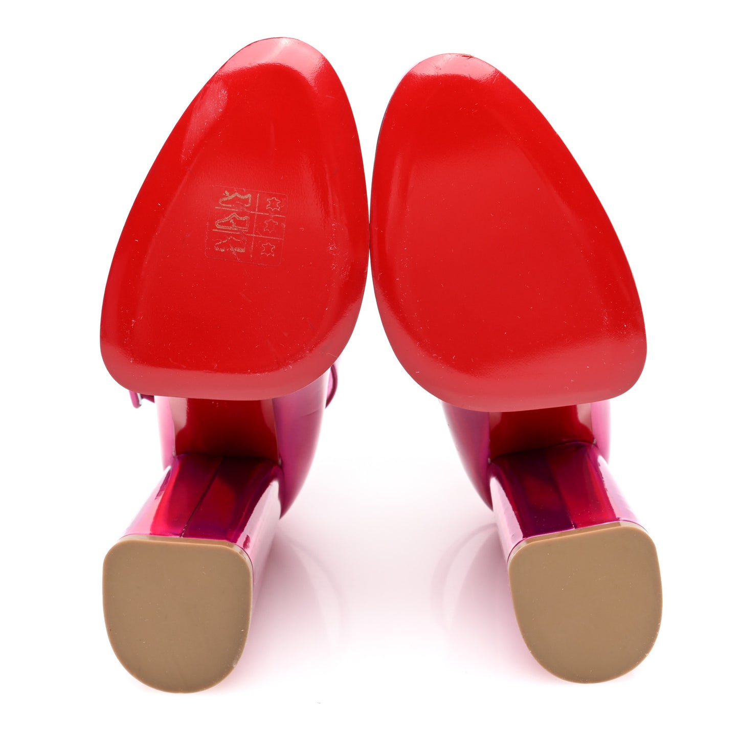 Metallic Patent Yazefir 130 Platform Sandals 36 Pink