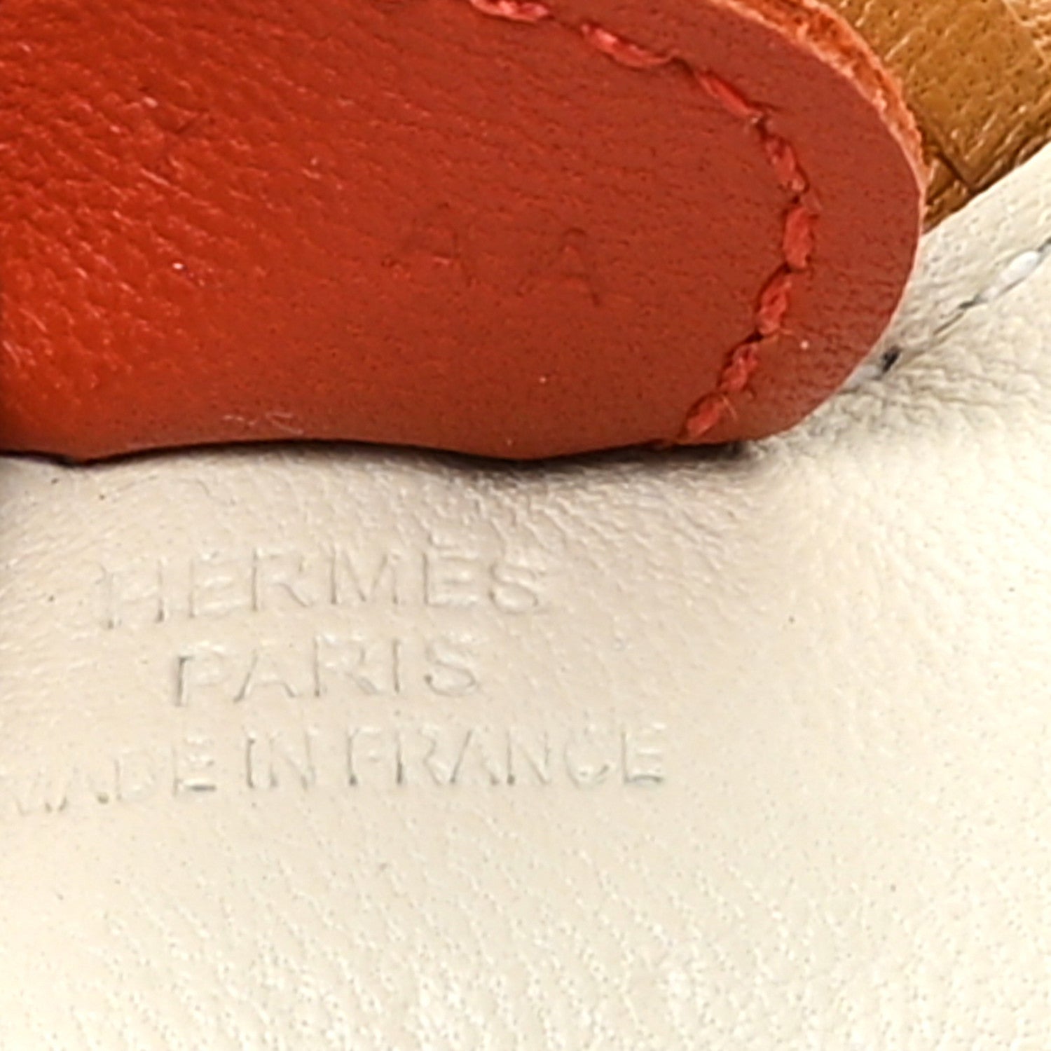 Hermes Milo Lambskin Grigri Rodeo Horse Bag Charm PM Craie Sesame Cornaline 3 of 4