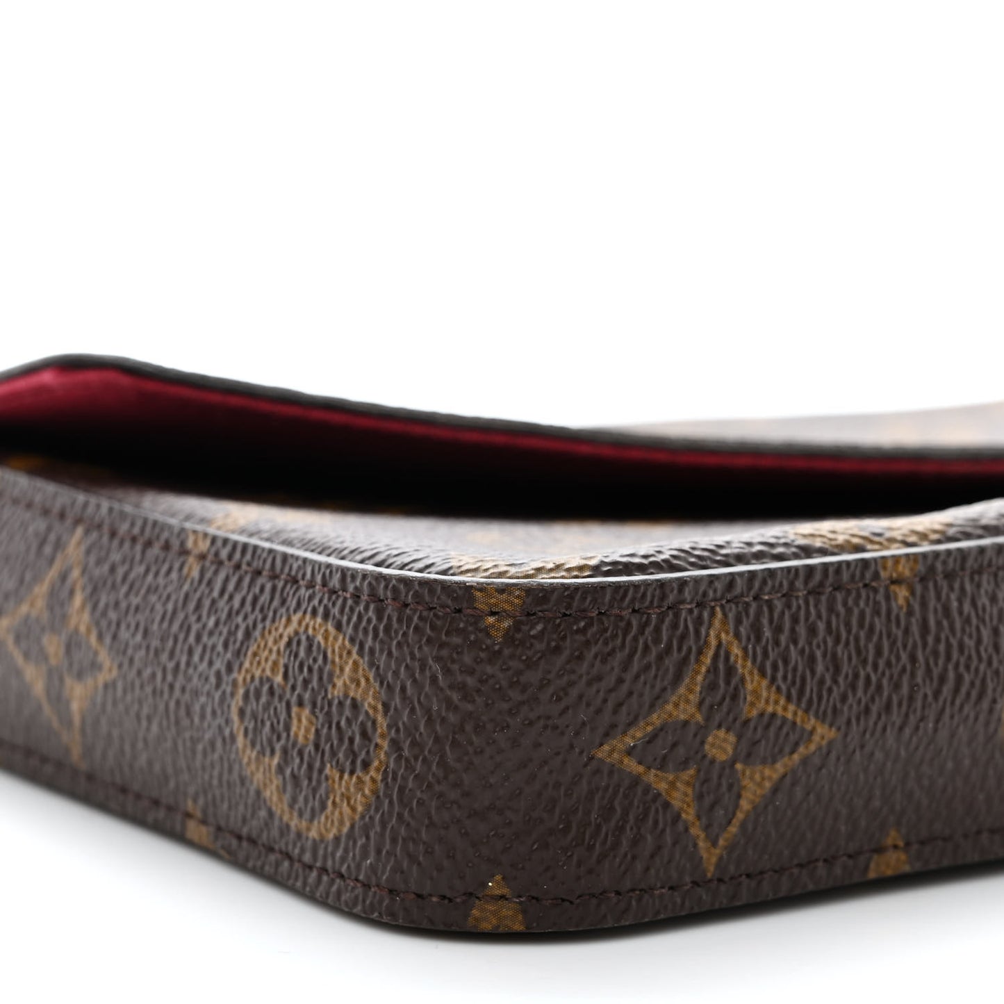 Monogram Pochette Felicie Chain Wallet Fuchsia