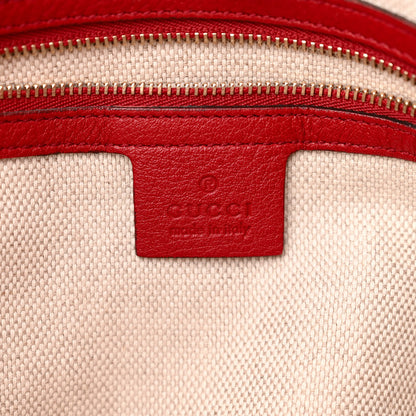 Gucci Pebbled Calfskin Medium Soho Chain Shoulder Bag Tabasco Red 6 of 12