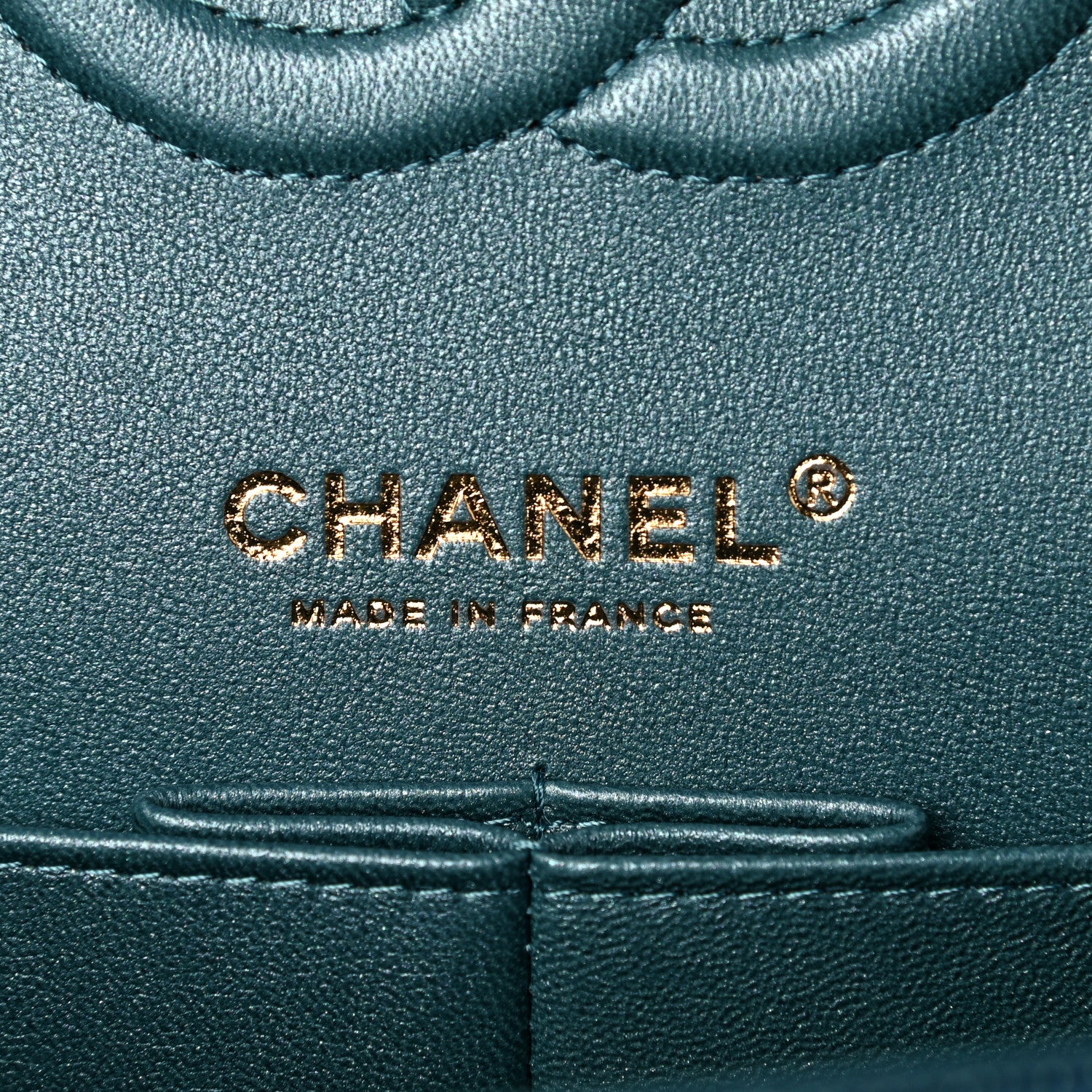 Chanel Iridescent Caviar Quilted Medium Double Flap Green 5 of 9