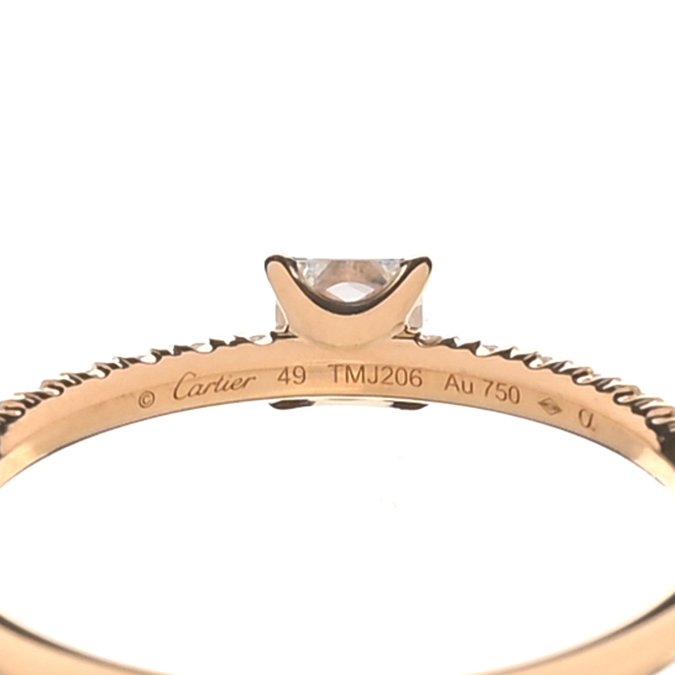 18K Yellow Gold Diamond Etincelle De Cartier Princess Cuf Paved Ring 49 4.75