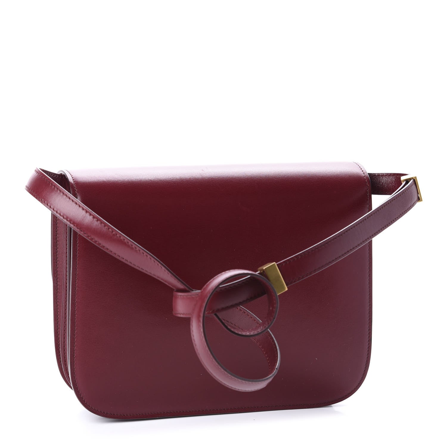 Celine Box Calfskin Medium Classic Box Flap Bag Burgundy 3 of 12