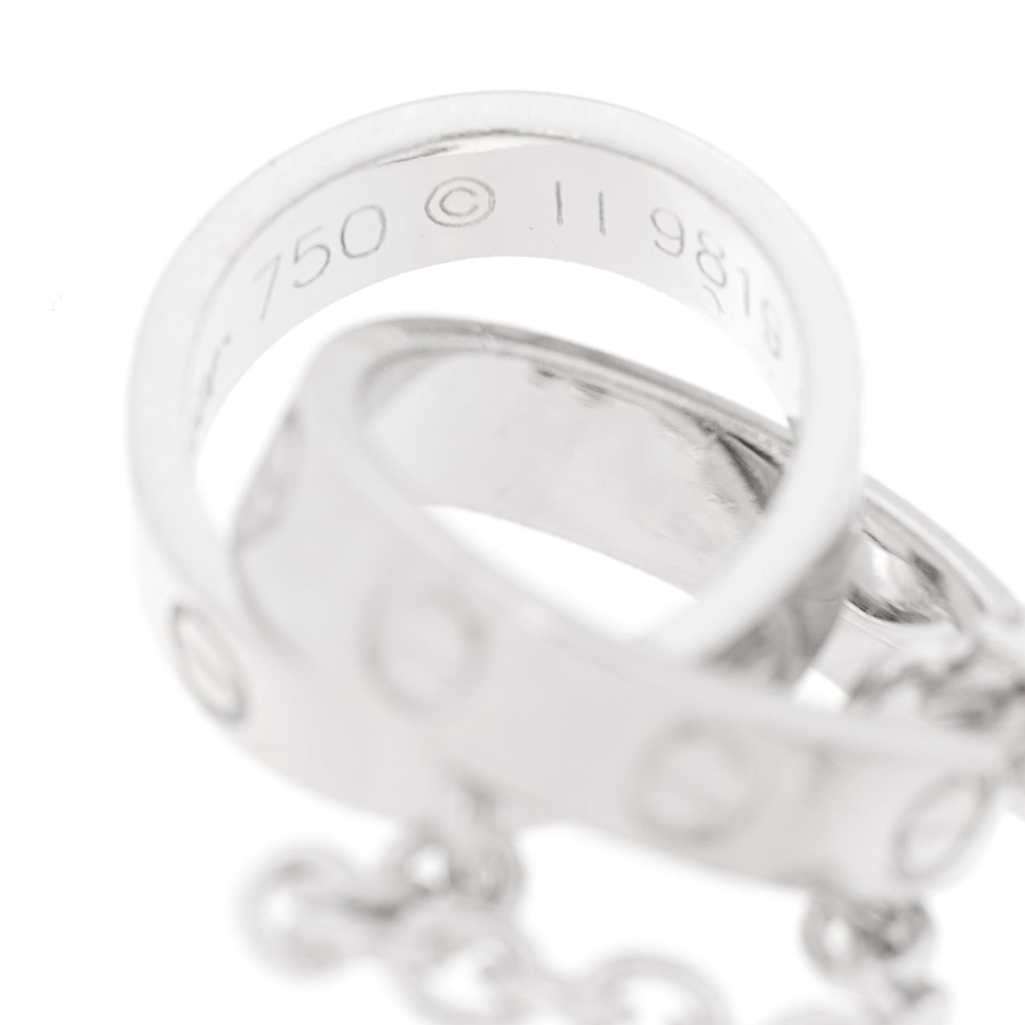 18K White Gold Interlocking LOVE Bracelet