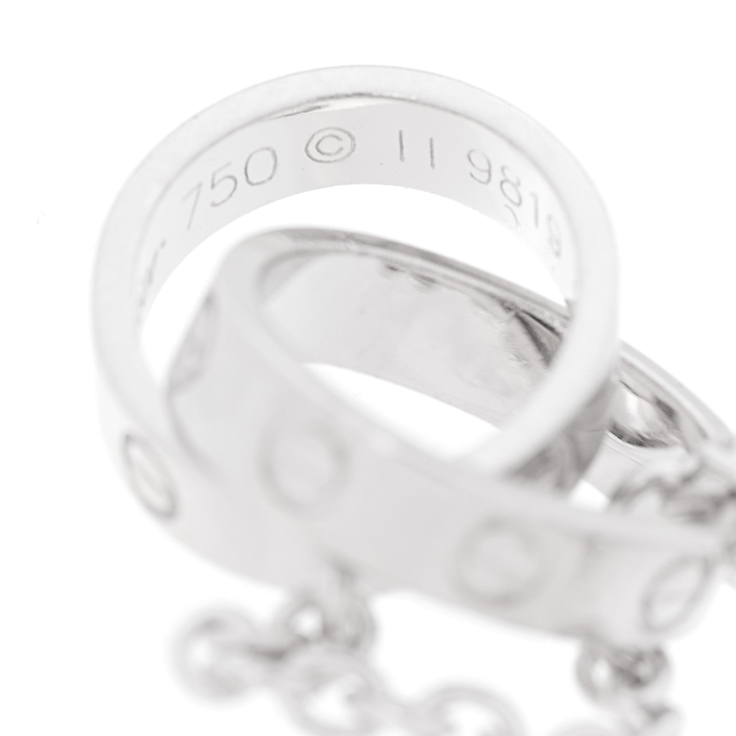 Cartier 18K White Gold Interlocking LOVE Bracelet 6 of 6