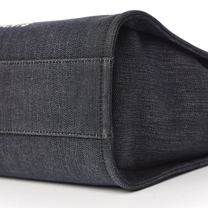 Chanel Denim Small Deauville Tote Dark Blue 6 of 10