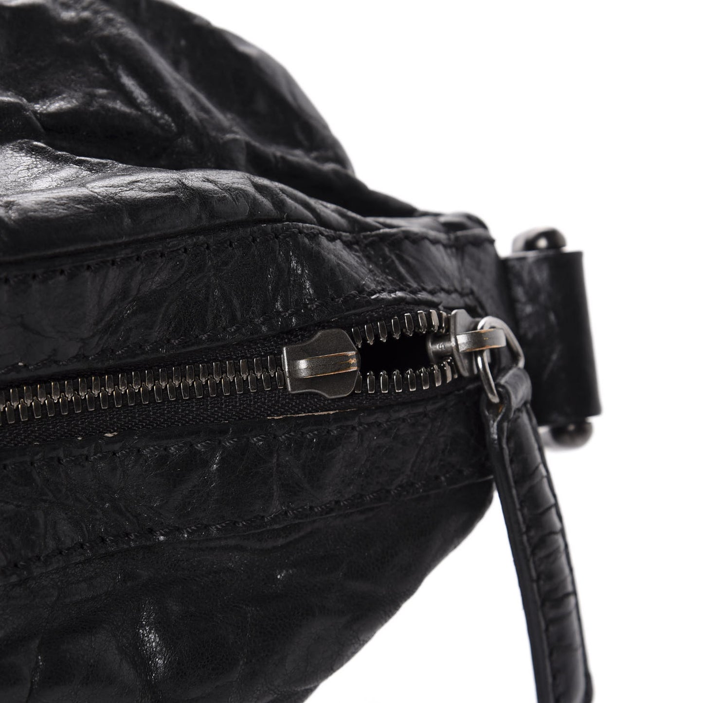 Wrinkled Lambskin Medium Nightingale Black